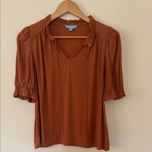 Draper James Rust Orange Blouse